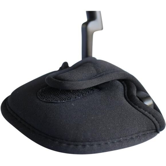 Black Golf Putter Headcover Standard Size Neoprene Club Head Cover Perfect - Picture 1 of 8